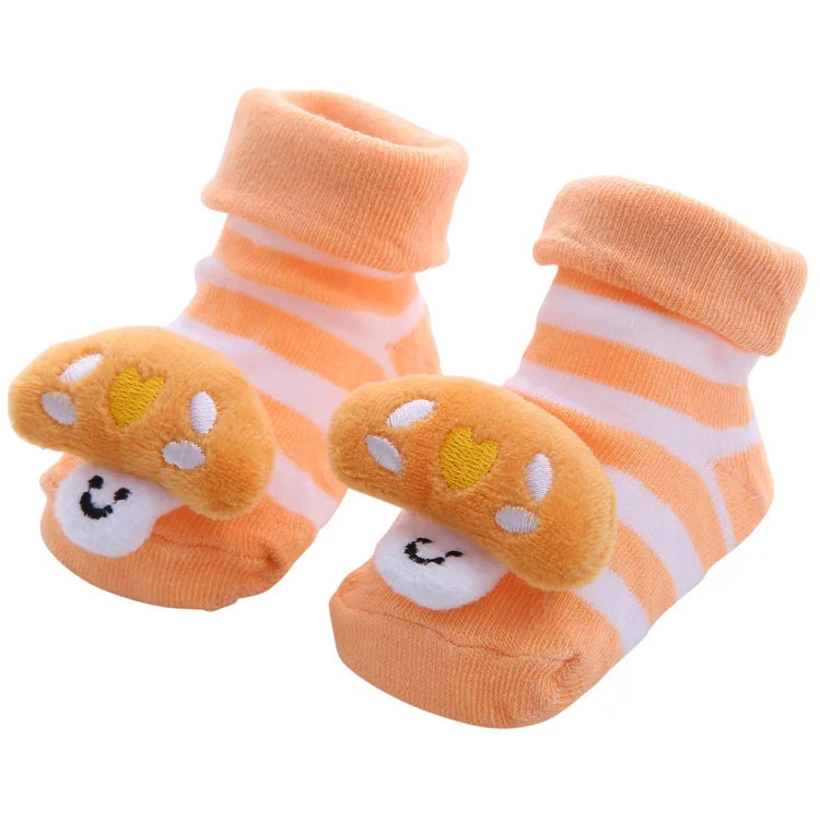 Baby Socks Girls Boys Newborn Accessories Cartoon Animals Kids Gift Clothes Children Infant Toddlers Stuff Anti Slip Toy Clothes