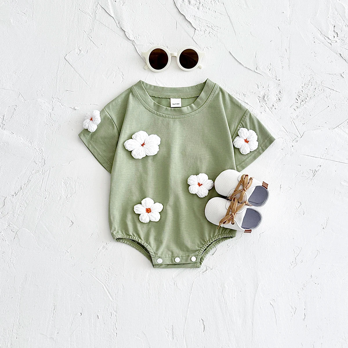 Ins Newborn Baby Girls Summer Rompers Boys Short Sleeved Triangle Jumpsuit Cute Clouds Toddler Bodysuit 0-18 Months