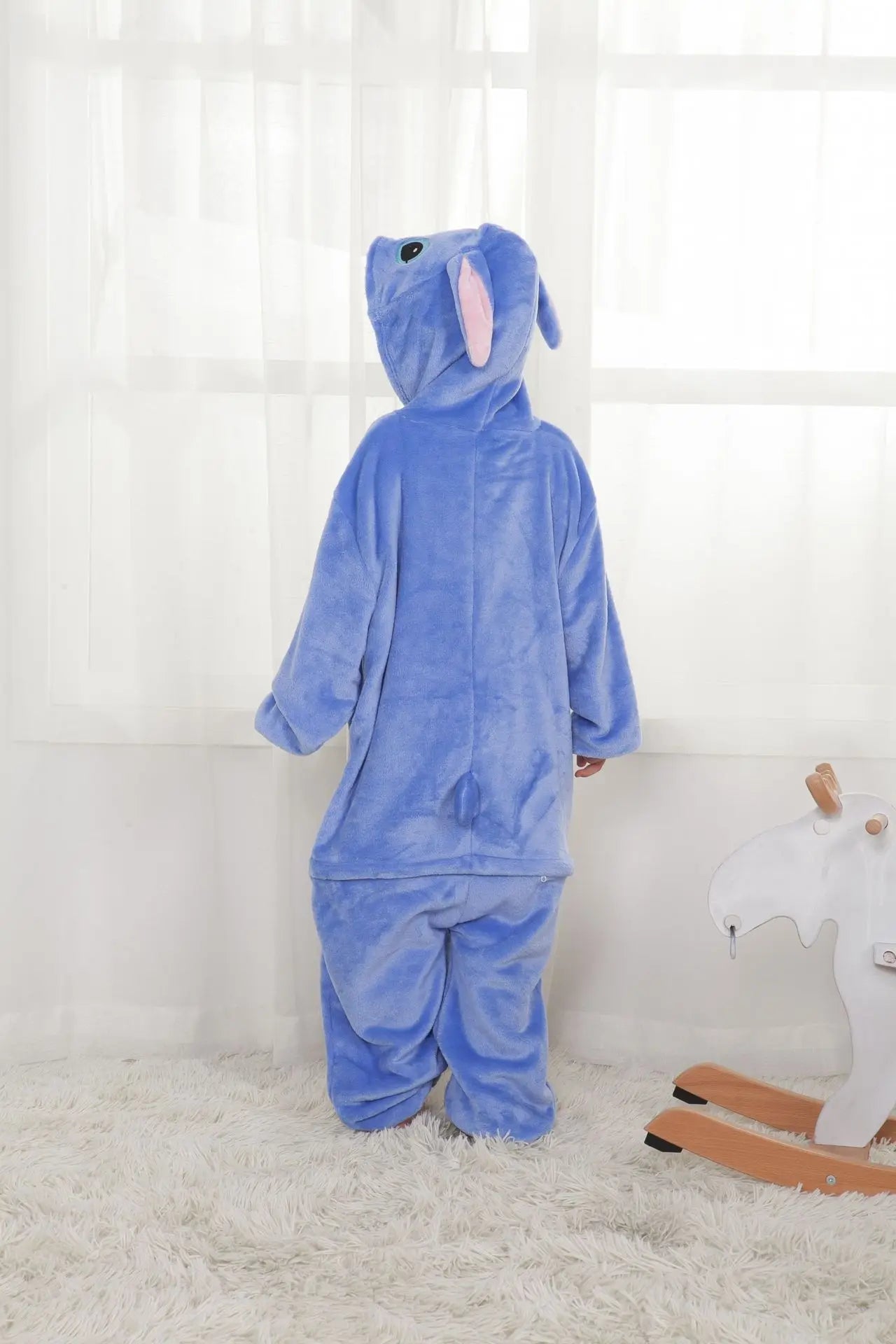 Disney Kids Lilo Stitch Cosplay Costumes Jumpsuit Kigurumi Clothes Stitch Child Hooded Loungewear Halloween Boys Girls Clothes