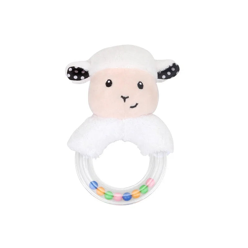 Cute Baby Rattle Toys Elephant Plush Infant Cartoon Bed Toys for Newborn 0-24 Months Educational Toy Bear Hand Ring Bell Teether