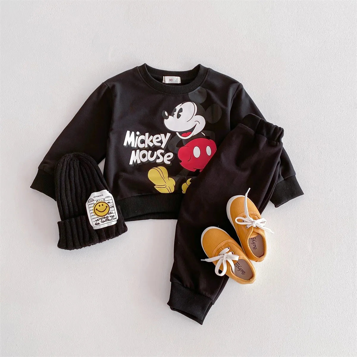 Cartoon Printed Baby Boy Tracksuit Kids Clothing Loose Fashion Children's Wear Suit Toddler Sweatshirt Pants Outfits DISNEY