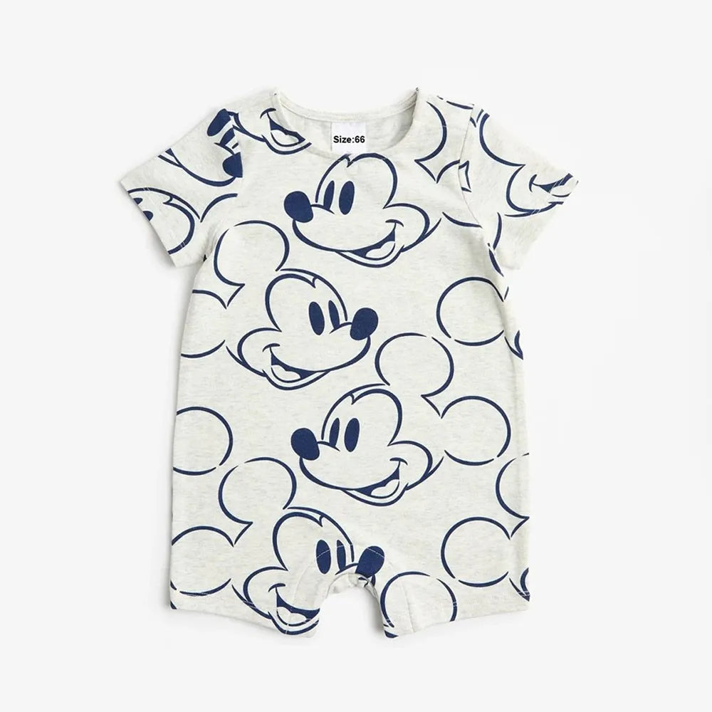 Newborn Baby Clothes Jumpsuit Cartoon Mickey Girl Boy Short Sleeve One-piece Clothes Toddler Costume Romper Infant Onesie