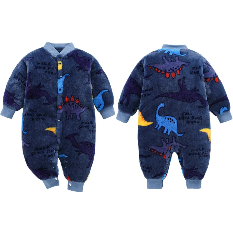 Newborn Baby Spring Winter Clothes Infant Jacket for Girls Jumpsuit for Boys Soft Flannel Bebe Romper Baby Clothes 0-18 Month