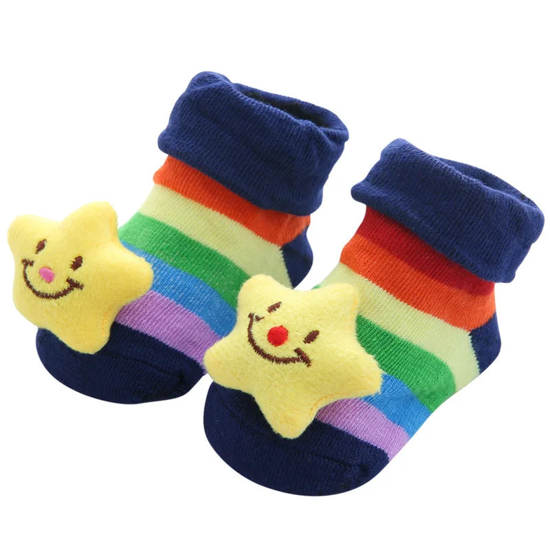 Baby Socks Girls Boys Newborn Accessories Cartoon Animals Kids Gift Clothes Children Infant Toddlers Stuff Anti Slip Toy Clothes