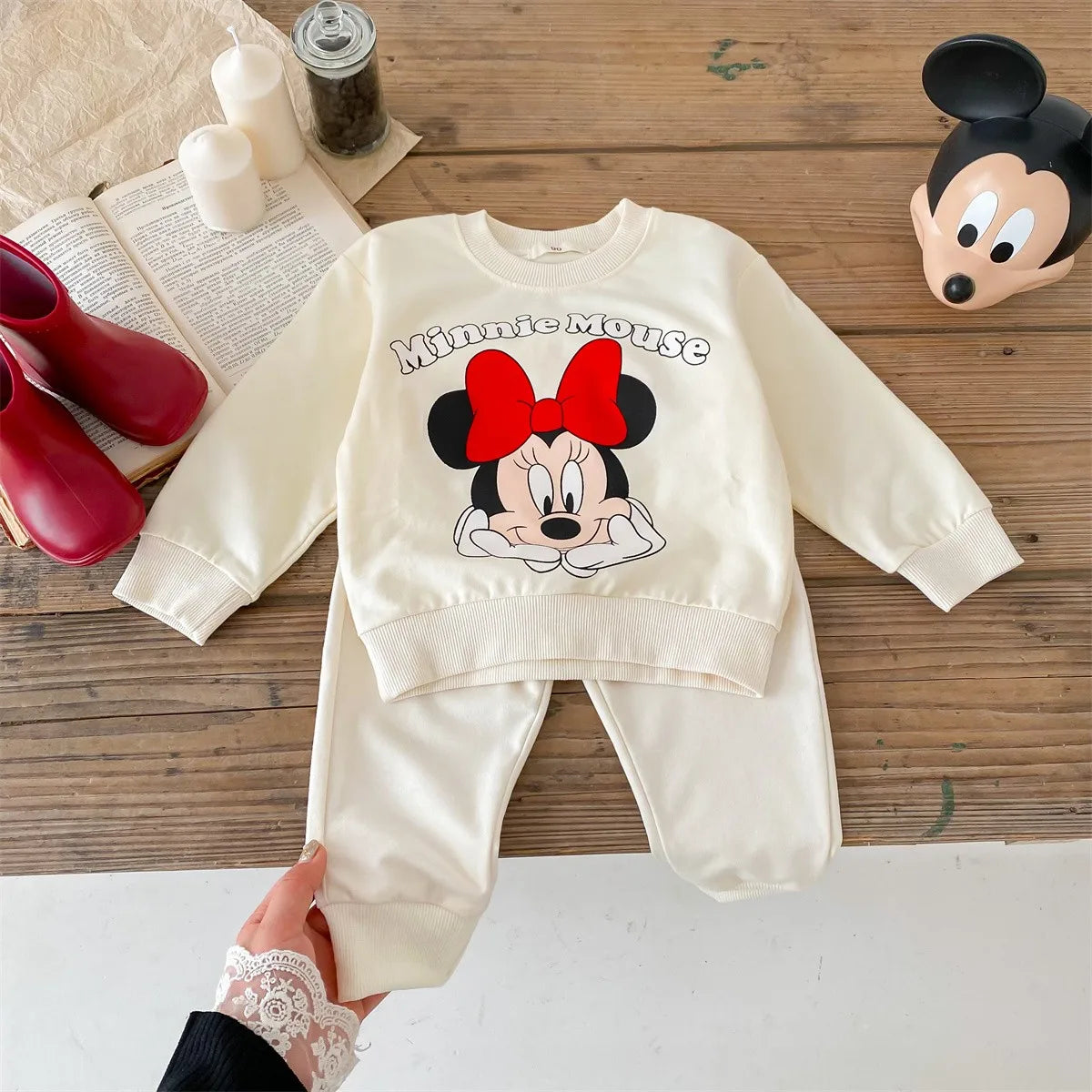 Cartoon Printed Baby Boy Tracksuit Kids Clothing Loose Fashion Children's Wear Suit Toddler Sweatshirt Pants Outfits DISNEY