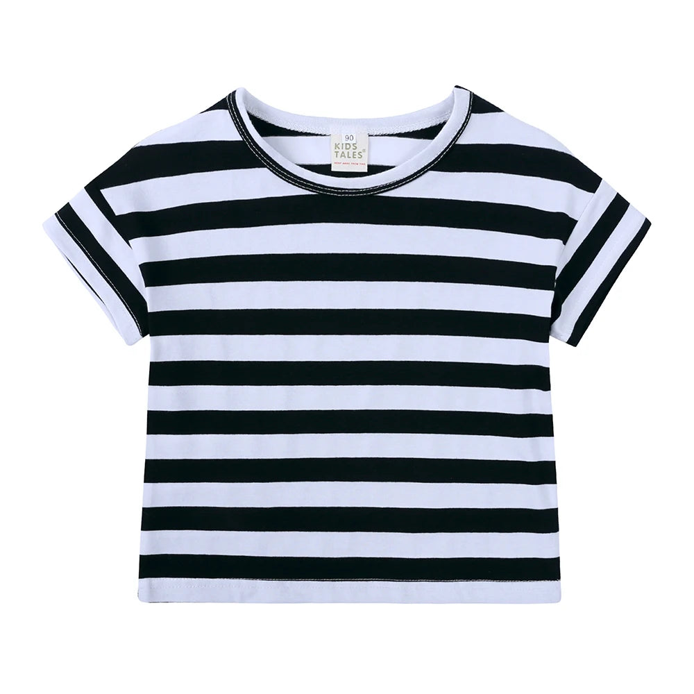 0-3T Newborn Baby Boys Girls Clothes Set Stripe Cotton Sets Two Piece Set Outfits Kid Summer Short Sleeve Top Shirt Shorts Set