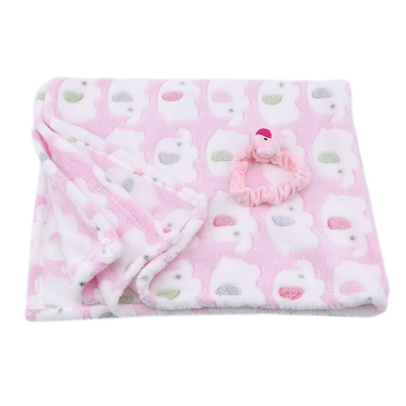 Cartoon Baby Blanket Cute Elephant Baby Products Newborn Elephant Air Conditioning Quilt Coral Velvet Pillow Quilt Dual-Use