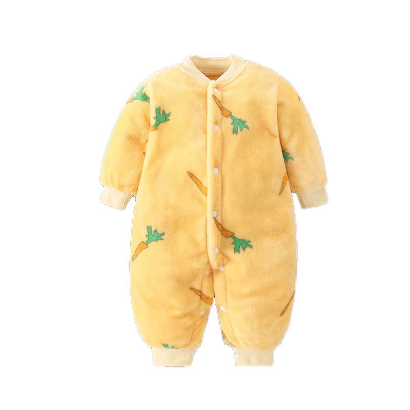 Newborn Baby Spring Winter Clothes Infant Jacket for Girls Jumpsuit for Boys Soft Flannel Bebe Romper Baby Clothes 0-18 Month