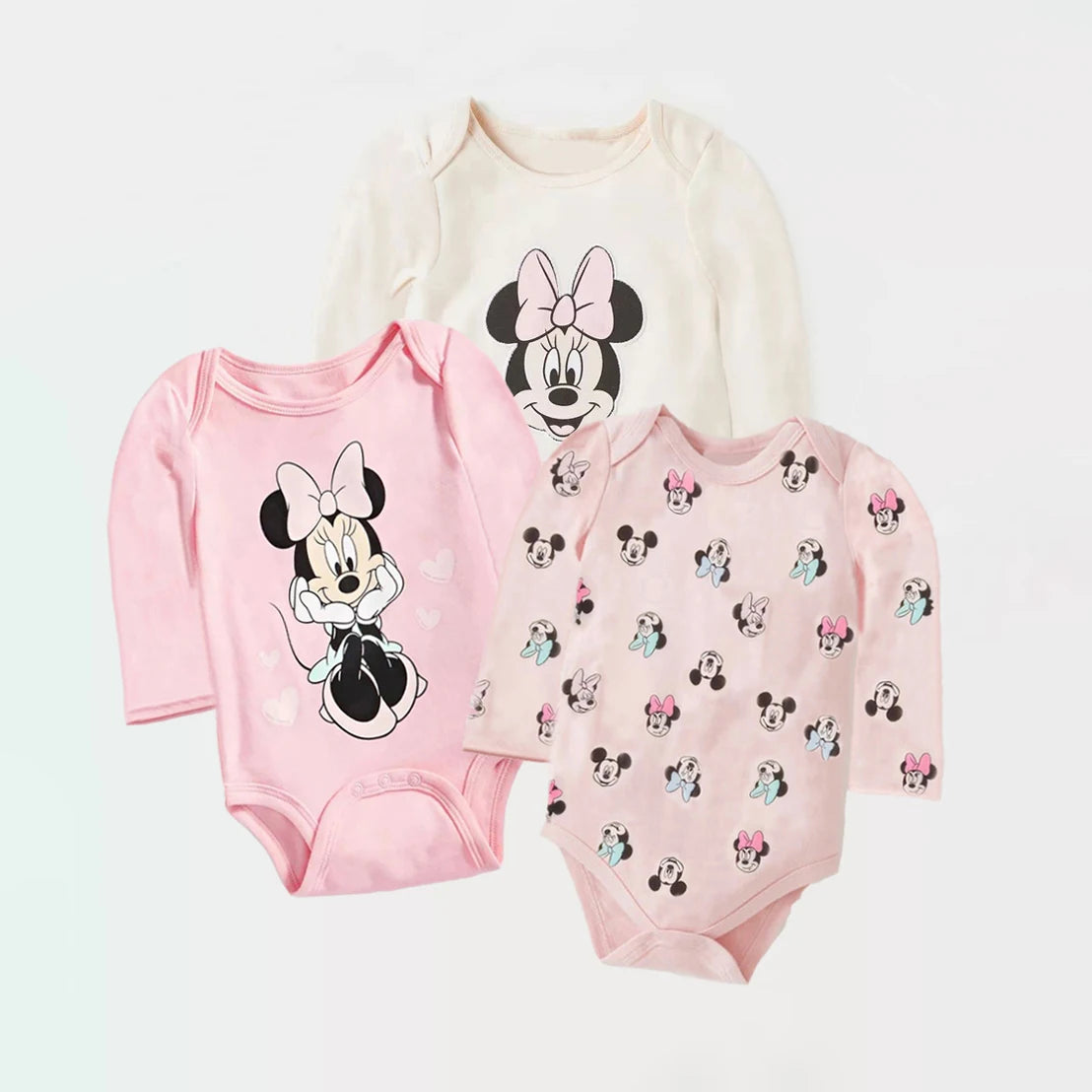 3Pcs Mickey Mouse Newborn Baby Rompers Baby Boy Jumpsuit Roupas Bebes Infant Clothes Summer Baby Bodysuits