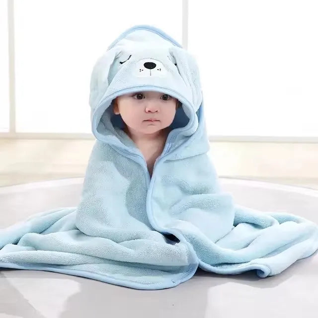 Cartoon Baby Bath Towels Soft Newborn Hooded Towel Blanket Cute Toddler Bathrobe Warm Sleeping Swaddle Wrap for Boys Girls