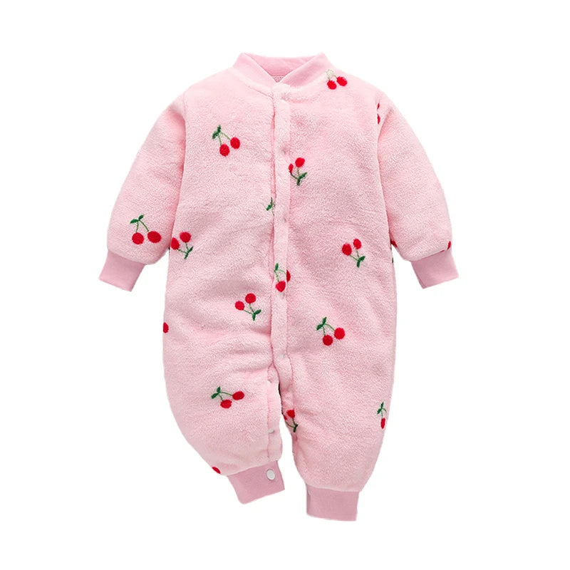 Newborn Baby Spring Winter Clothes Infant Jacket for Girls Jumpsuit for Boys Soft Flannel Bebe Romper Baby Clothes 0-18 Month