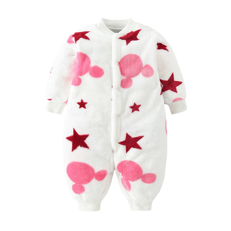 Newborn Baby Spring Winter Clothes Infant Jacket for Girls Jumpsuit for Boys Soft Flannel Bebe Romper Baby Clothes 0-18 Month