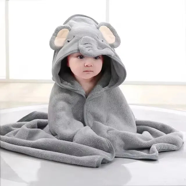 Cartoon Baby Bath Towels Soft Newborn Hooded Towel Blanket Cute Toddler Bathrobe Warm Sleeping Swaddle Wrap for Boys Girls