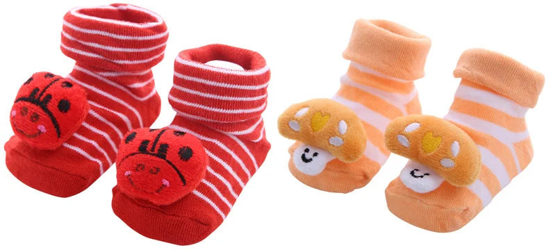 Baby Socks Girls Boys Newborn Accessories Cartoon Animals Kids Gift Clothes Children Infant Toddlers Stuff Anti Slip Toy Clothes